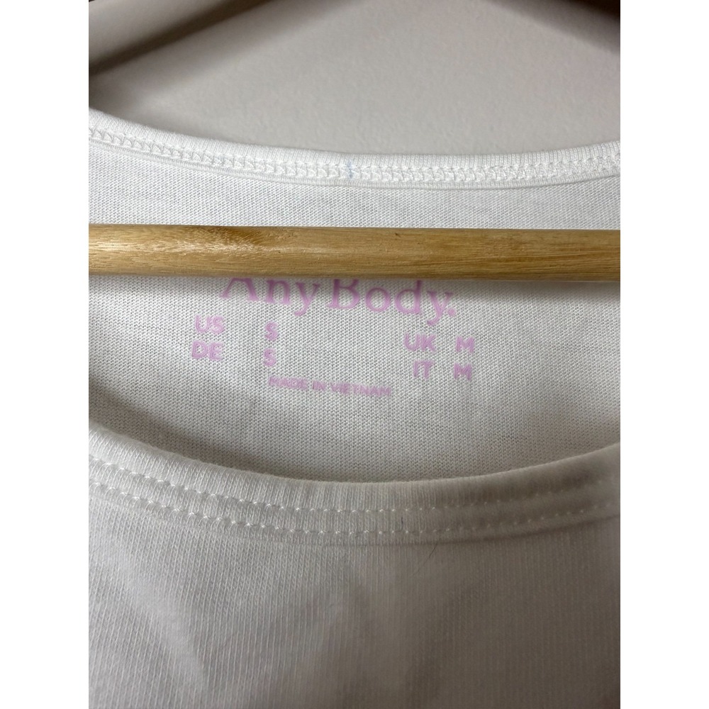 AnyBody Beach Wash Jersey Swing Top with Pleated Back White,Small.  {#128-R‎ - Picture 3 of 4